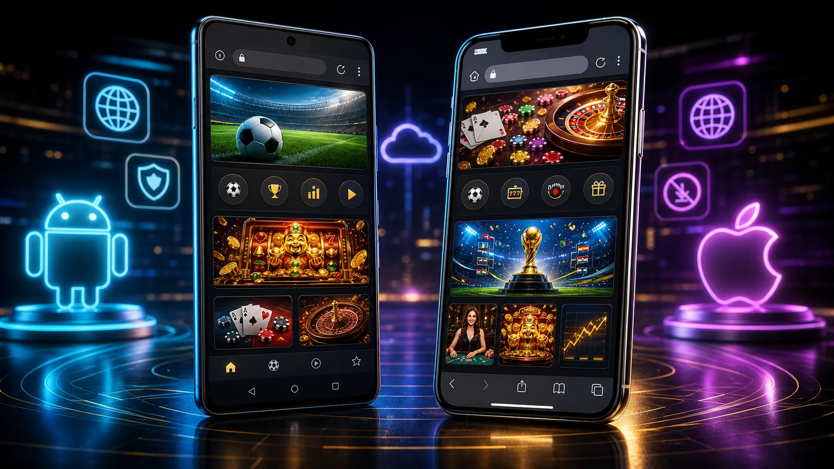 Experiência betmgm compatível com Android e iOS no navegador mobile